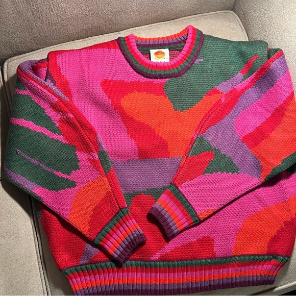 FARM Rio Sweaters - NWT FARM Rio Abstract scarf sweater abstract scarf Size XS S L